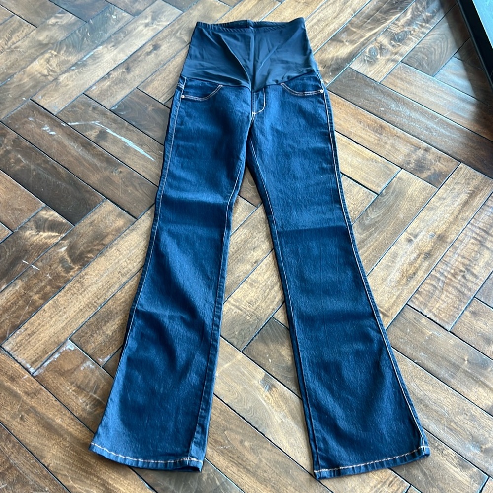 James jeans made in USA blue black skinny bootcut jeans Jeggings size 28